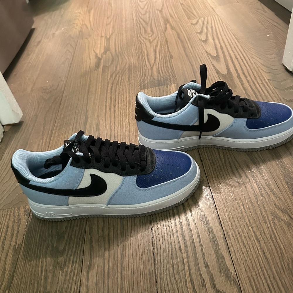 Nike AirForce 1 (Blue / Light Blue / Black)